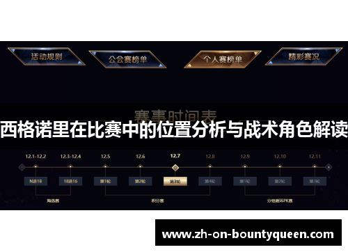 西格诺里在比赛中的位置分析与战术角色解读 西格诺里在比赛中的位置分析与战术角色解读